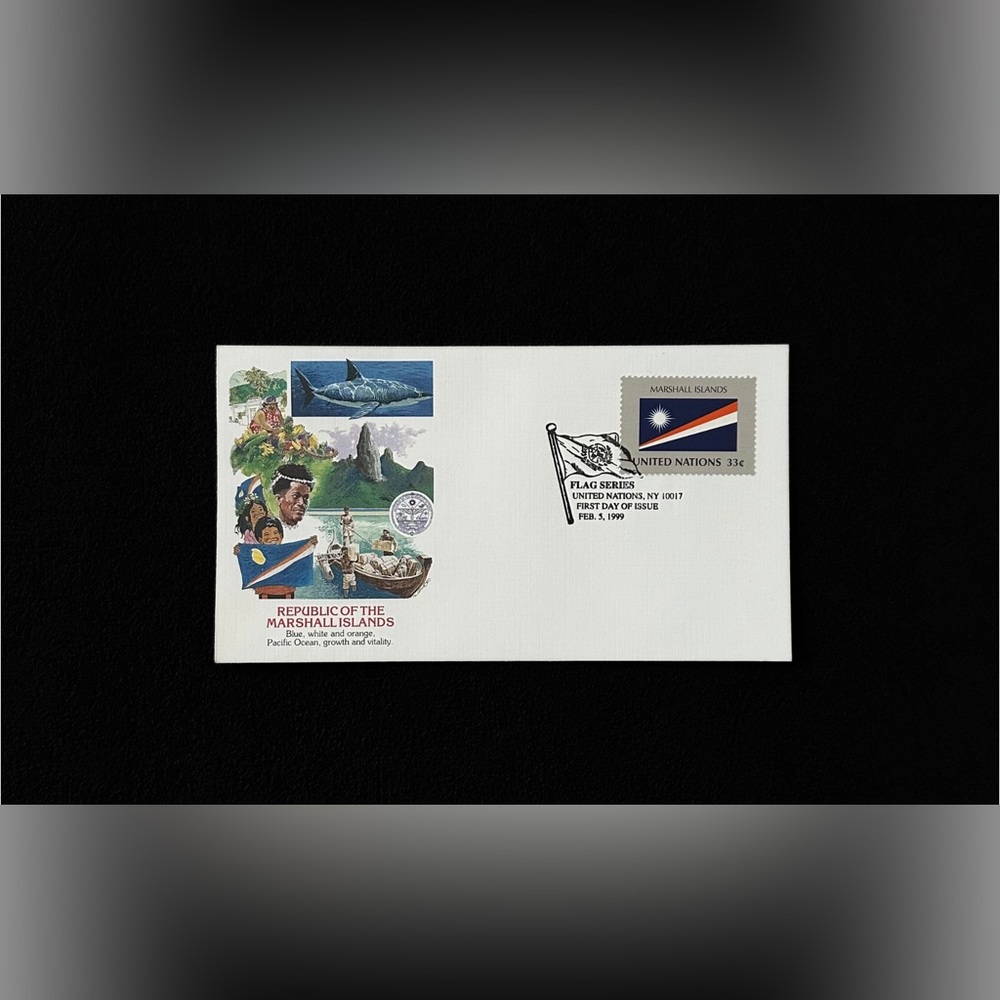 Republic of the Marshall Islands – United Nations 33¢ Flag Series Stamp Envelope